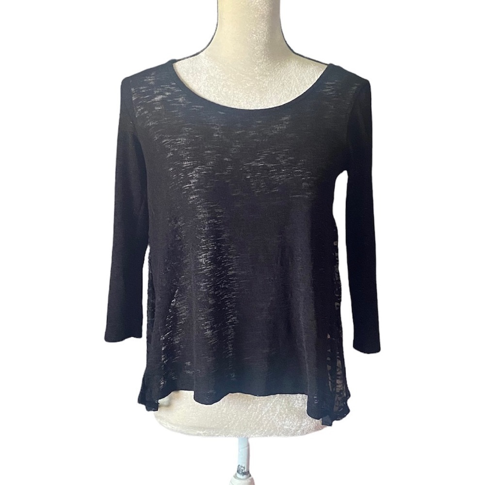 DAYTRIP-BLACK LACE TOP - Picture 2 of 9